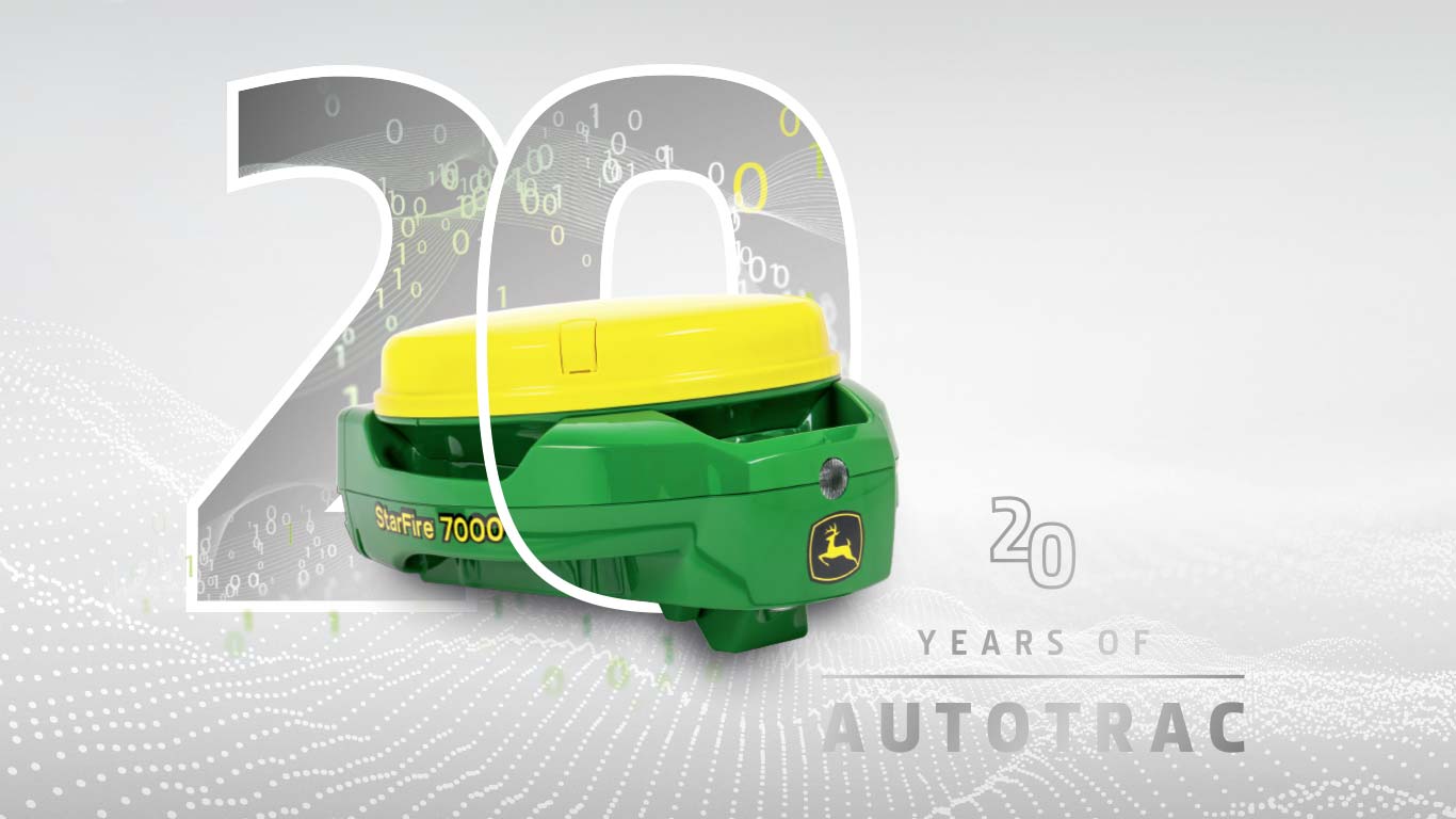 AutoTrac™: 20 anos de guiamento de precisão