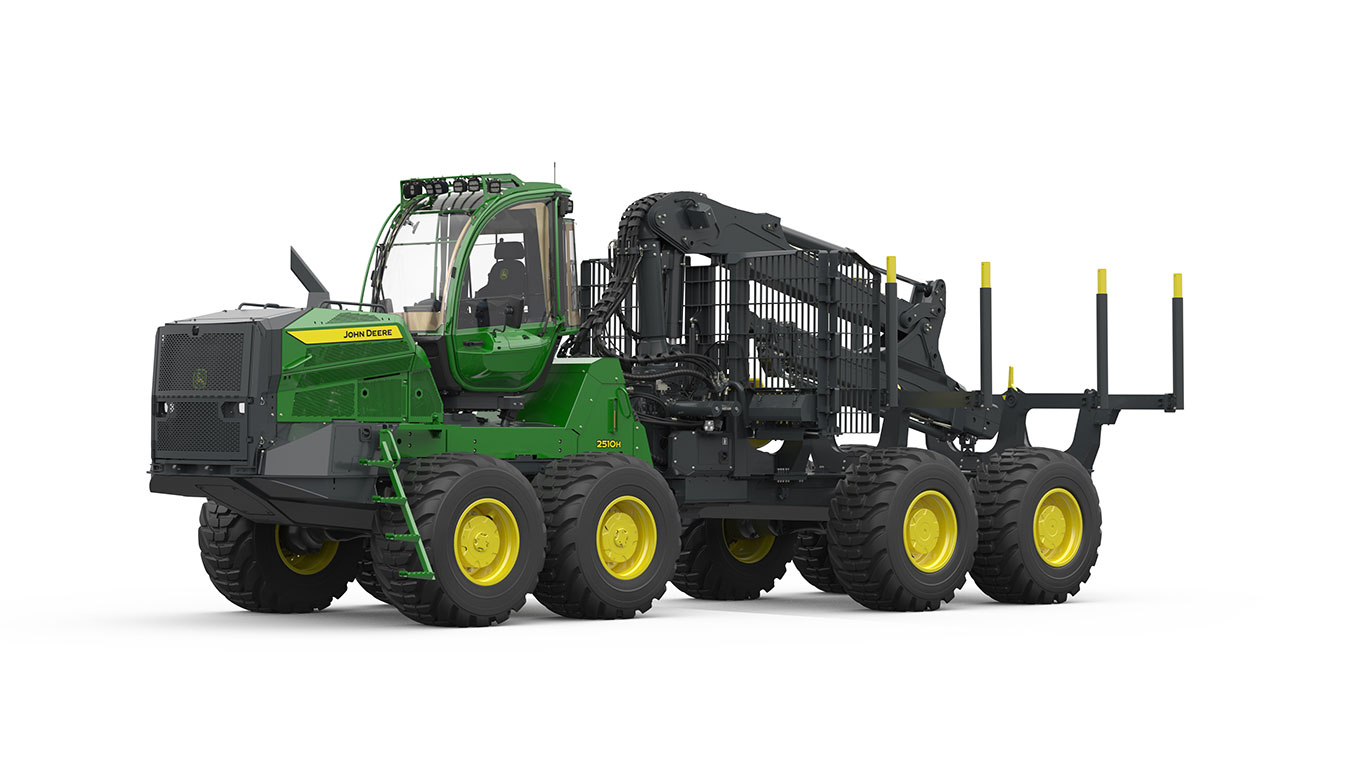 Parte dianteira esquerda do forwarder 2510H