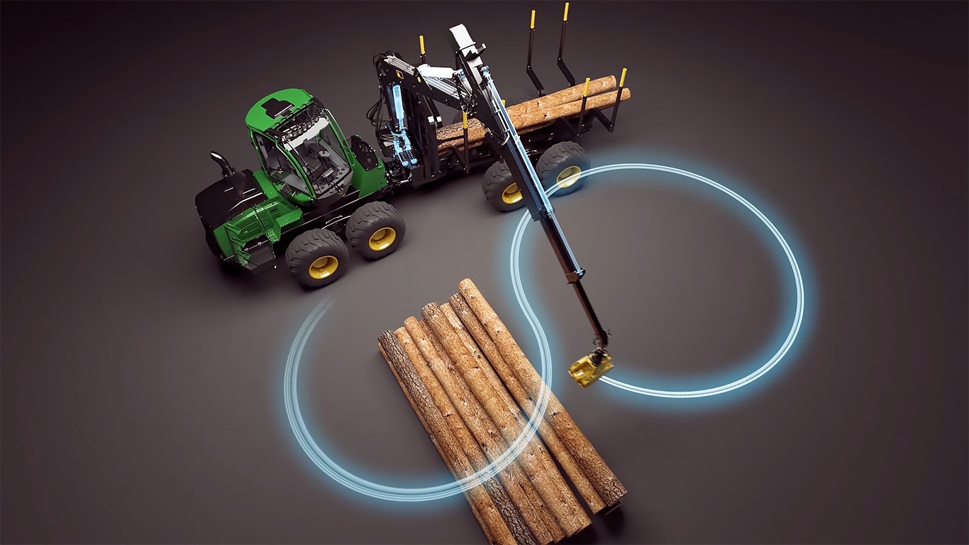 Forwarder da John Deere e alguma madeira