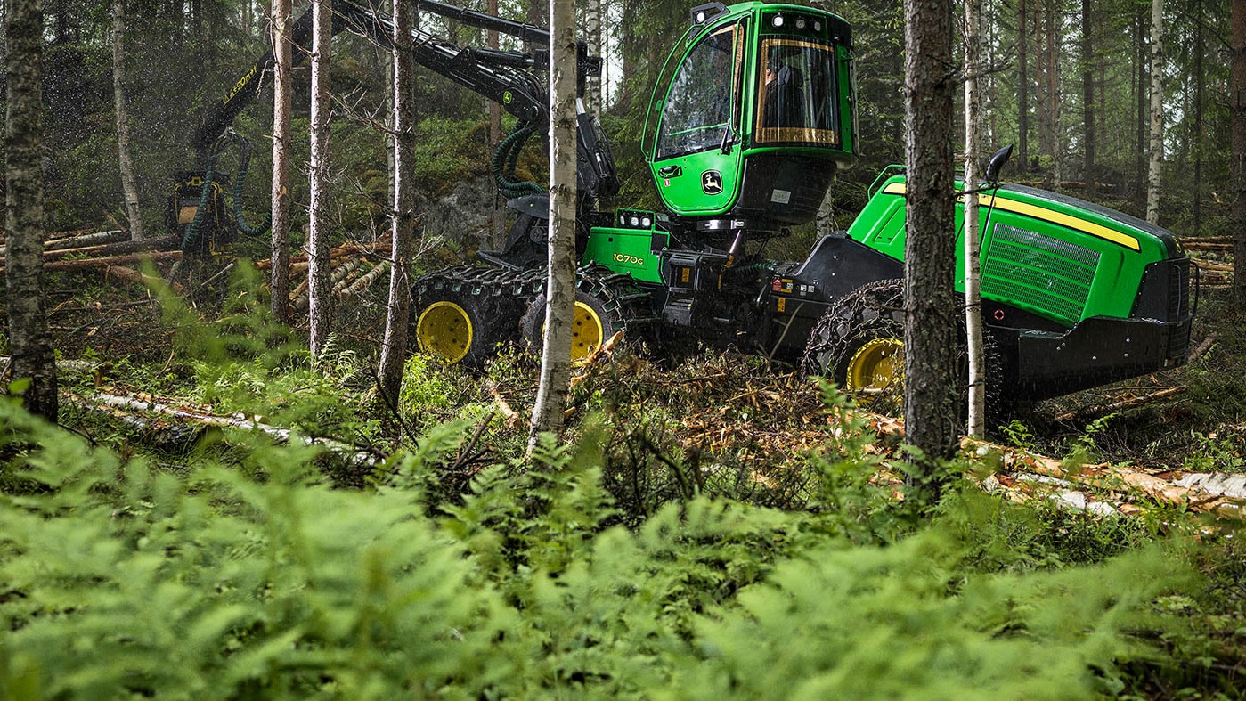 Harvester na floresta