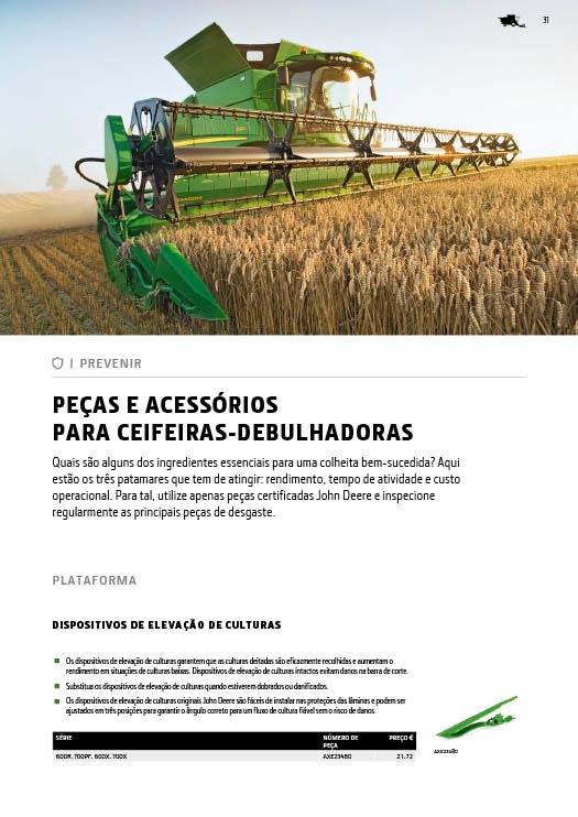 Peças e Acessórios para Ceifeiras-debulhadoras